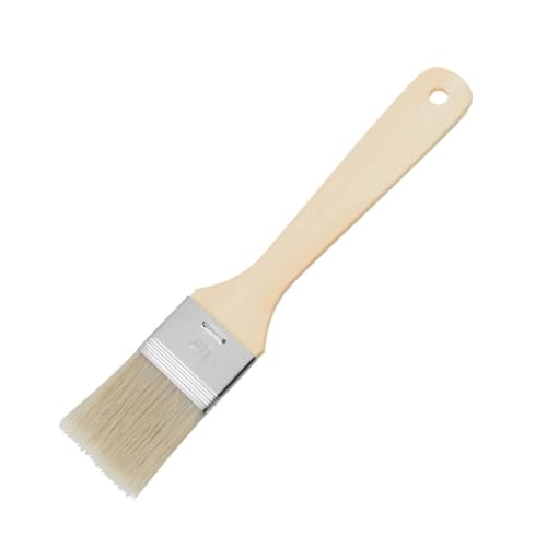 FM Professional 21518 Pinceau de pâtisserie, pinceau de cuisine, pinceau bois, Bois, Poils de porc, Beige, 21,5 x 4 x 0,5 cm