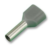 Terminal twin aislado hembra 4/22d gris de sección doble para cables eléctricos