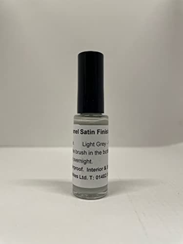 1 x 10ml Satin Light Grey - RAL 7038 Heat Resistant Touch Up Paint. Repair Scratches on Door, Furniture, Cooker, Freezer, Refrigerator, Fridge, Washing Machine, Microwave, Tumble Drier etc.