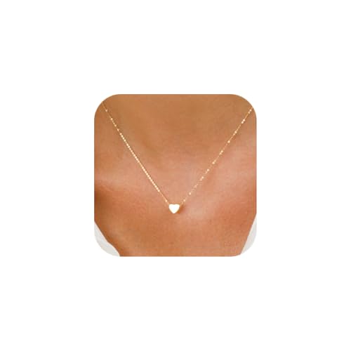 Ieftop Teen Girl Gifts Trendy Stuff - Gold Heart Necklaces First Communion Gift for Girls...