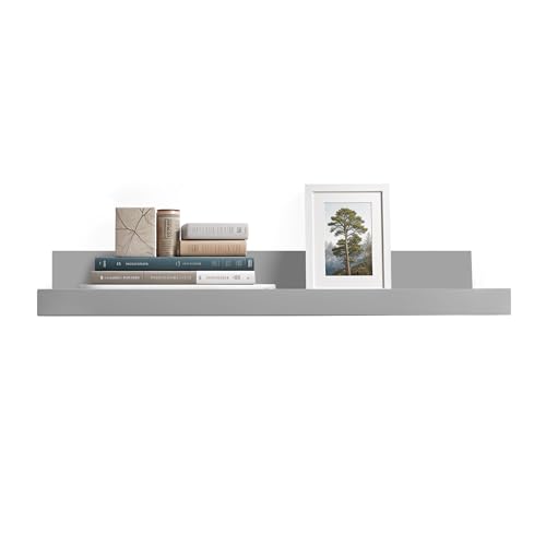 Image of InPlace Gray Picture Ledge Shelf, 4.5 inch D x 35.4 inch W x 3.5 inch H, 9605018E
