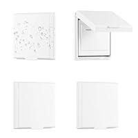 4 Stück Steckdose Regenschutz Typ 86 Lichtschalter Abdeckung Selbstklebende, Schalter Abdeckung Steckdosenabdeckung Weiß, Wasserdichte Steckdosenschutz, Flip Steckdose Abdeckungen für Bad Garten Küche