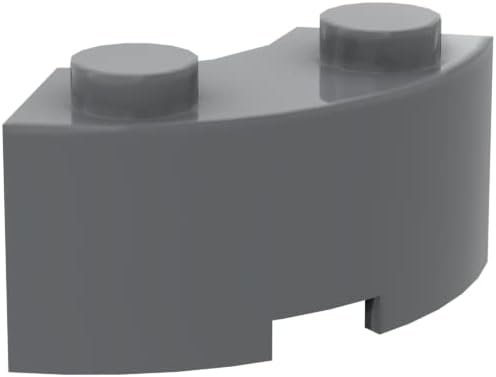 Bloque de ladrillos clásico a granel, ladrillo curvado de esquina redonda de 2 x 2 macarrones con muesca de perno, 100 piezas de ladrillo de