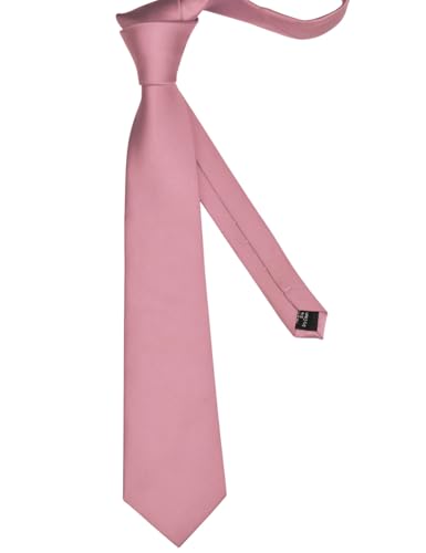Image of GUSLESON Classic New 3.15 inch(8cm) Men's Solid Color Necktie Wedding Business Tie + Gift Box