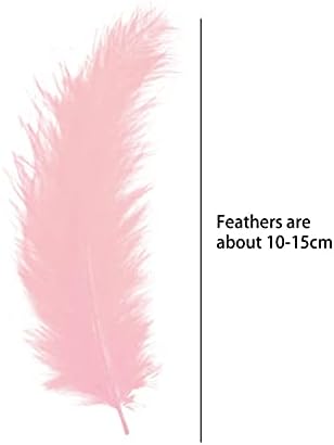 JANEMO 100 PCS Coloured Feathers,10-15cm Soft Natural Goose Feathers for Crafts,Use for Make DIY Crafts,Wall Decorations,Halloween Masks, Dream Catchers,Lighting,Bohemian Feather Garlands,Multicolor