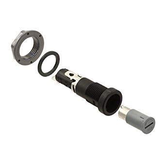 BUSSMANN BK-HTB-32I-R (HTB-32I) Cartridge Fuse Holder - QUick Connect. Low Profile Rear Hex Nut. For 6x30mm (1/4 in x 1-1/4 in) Fuses. In-Line Panel Mount