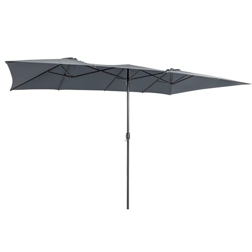 RELAX4LIFE Ombrellone Doppio da Giardino 426 x 265 x 260