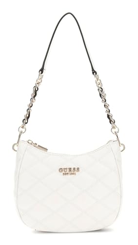 Guess Tamsin Top Zip Shoulder Bag Cream White sac à main épaule crème