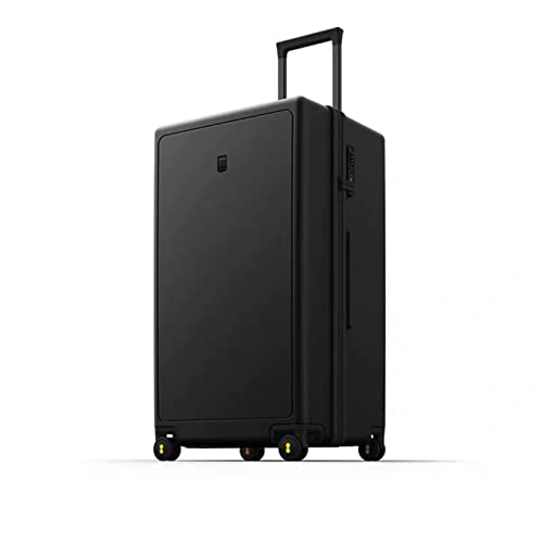 FORAO Bagagem de viagem de marca de luxo mala de viagem moda bagagem de viagem 20/24/28 polegadas caixa de carrinho de senha de valise de embarque mala (cor: preto, tamanho: 20 polegadas)