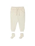 Chaussettes assorties VERTBAUDET Ensemble uni Pantalon et Paire de Chaussettes Beige chiné 12M(74CM)