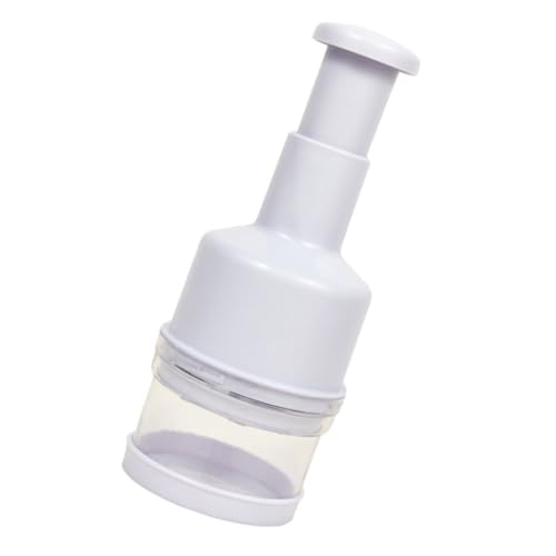 Cabilock 1 PC Multi Function Garlic Grinding Tool Manual Vegetable Cutter Slap Press Chopper for Easy Clean Kitchen Use Removable Slicer Practical Shredder White