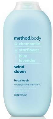 Method Body, Body Wash - Wind Down, Pure Peace (Each 18 Fl Oz 532 Ml) With Exfoliating Mesh Loofah Pouf - Shower And Bath Set Of 3 #TOP2
