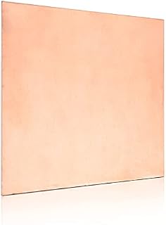 acdokuk T2 Purple Copper, 99.9% Pure Copper Metal Sheet Foil Plate 0.8mm*100mm*100mm, T2 Copper Material Plate for DIY Crafts Metalworking, Industrial Materials, Mould Making