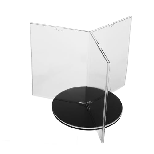 Gogogmee 6-sided Rotatable Menu Display Stand A5 Acrylic Sign Holder Paper Stand for Restaurant Menu Holder Stable Base