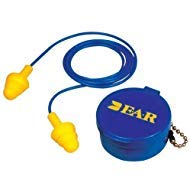 3M E-A-R Ultra-Fit Reusable Corded Earplugs, One Size Fits All (50 Pair) Blue