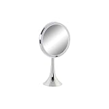 ESPEJO LED METAL 20X11X37 5X PLATEADO