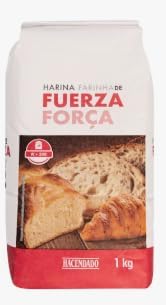 La Cendra Harina de Fuerza T65, Strong Bread Flour, 1 kg. Pack de 4