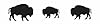 Stencils by Joanie Buffalo Border Western (3) Prairie Bison Southwest Shapes DIY Signs 3"x12" Reusable 7 mil Mylar #5