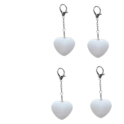 Lanmijia - Lot de 4 lampe LED en forme de cœur pour sac à main, Automatique Lumière de Nuit Coeur Lumineux Blanc, Smart Touch Portable LED Cadeau pour la famille, les amis, la petite amie, lamère