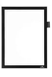 Durable 499301 - Duraframe Note, Cornice Espositiva Adesiva per la Scrittura Diretta sull'Inserto, PortaPenne, Formato A4, Nero