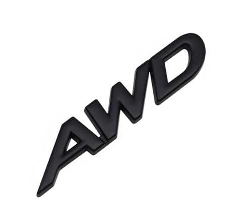 Image of 1x Metal AWD Letter Logo Emblem Badge Fits for Auto Car Trunk Large All Wheel Drive Decals (Matte Black)