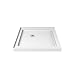 DreamLine SlimLine 36 in. D x 36 in. W x 2 3/4 in. H Corner Drain Double Threshold Shower Base in White, DLT-1036360