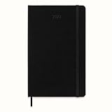 Moleskine Smart Planner 2023 Wochenkalender 12 Monate, schwarz: 1W=1S, rechts linierte Seite, Hard Cove