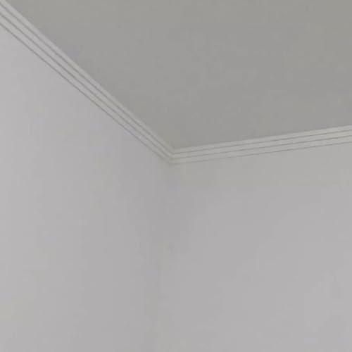 Moldura roda teto decoração em isopor EPS modelo 5cm kit com 20 metros KUAD3D5