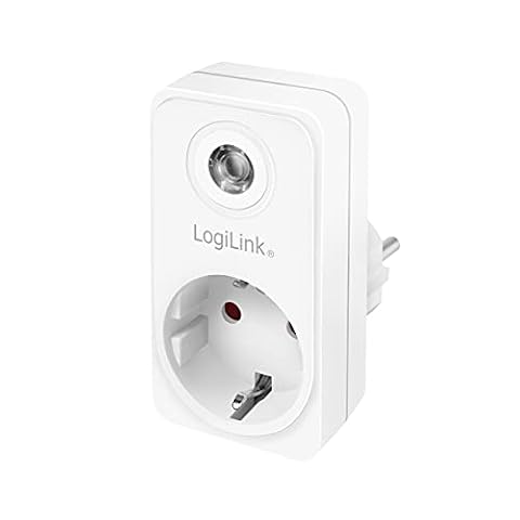 LogiLink Adapter gniazda wtykowego (1 x CEE 7/3 zestyk ochronny) z czujnikiem zmierzchu