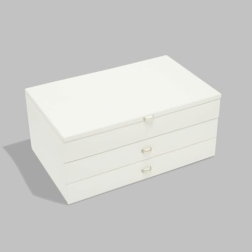 Boîte à bijoux Stackers Carters de haute couture en blanc craie format grande taille - 4