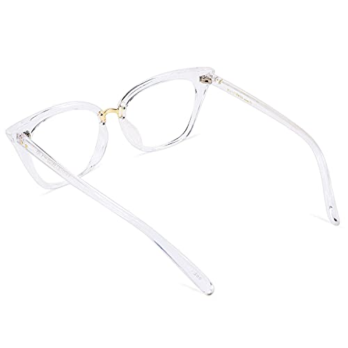 Image of ZUVGEES 2 Pack Womens Cute Oversized Cat Eye Blue Light Blocking Reading Glasses Computer Readers