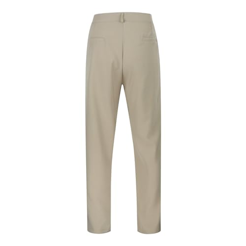 JiXiang Mens Casual Dress Pants Loose Suit Pants Casual Business Straight Leg Formal Wrinkle Flat Front Work Office Trousers3