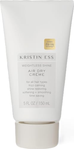Kristin Ess Hair Weightless Shine Air Dry Cream for Curl Definition, Smoothing + Blowout Prep...