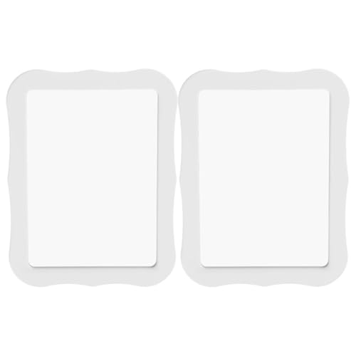 DECHOUS 2 Espejos Magnéticos para Casillero 5X7 Pulgadas Espejos Portátiles para Maquillaje y Oficina Accesorios para Taquilla Escolares Blanco para Uso en Armarios