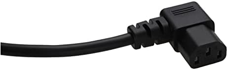 kenable Power Extension Cable Right Angle C13 IEC Male to Female C14 UPS Lead 2m Black [2 metres]