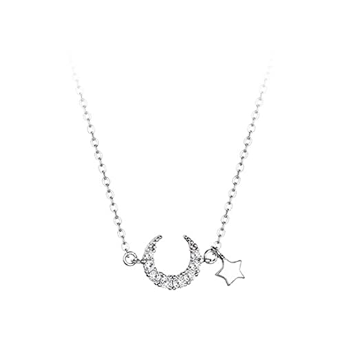 Colliers ras du cou lune étoile argent 925 cadeau anniversaire femme