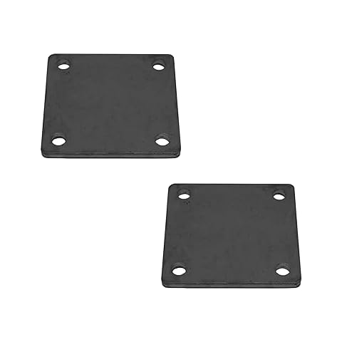 Bobco Metals 8”X8” Weldable Square Steel Metal Baseplate - A36 Steel Plate - High-Quality Steel Plate Base for Structure Support | 2 Pieces Cover