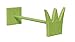 BioKinder 22194 Support de canopée canopée Poteau de Suspension Couronne Bois Massif pin 44 cm Vert glacé