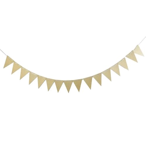 Banderines De Fiesta Banderín Triangular de Papel metálico Brillante, banderín for Bodas, cumpleaños, Festivales, Aniversario, Despedida Soltera(Color 2)