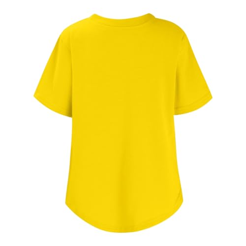 Girls Summer Short Sleeve Shirt Kids Crewneck Curve Hem Soft Tunic Tops T-Shirts 5 to 14 Years4