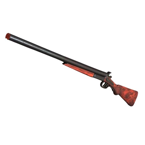 Western Double Barrel Shotgun Foam Prop 43" – Full Size Cowboy Costume Rifle, Realistic Old West Style Cosplay Weapon for Halloween, LARP, Stage Props, Display, Adult Use