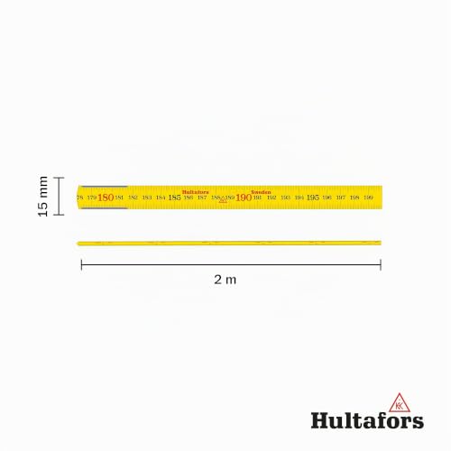 Foto von Contactmeter 2m aus Fiberglas I Hultafors I Made in EU I Gliedermasstab 2 Meter mit invertierter Skalierung für anliegende Messungen I 201804