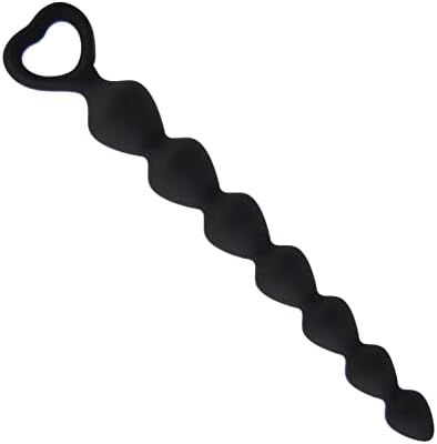 Loving Joy Anal Beads with Heart Shaped Handle, Silicone, Sex Toy, Love