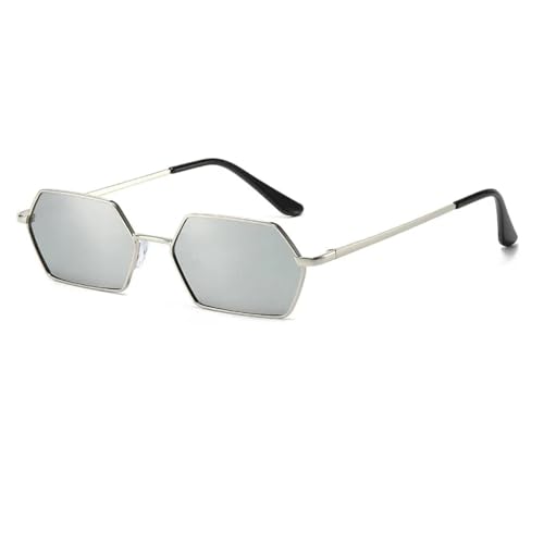 Lunettes de soleil petite monture homme type polygonal anti UV400