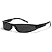 Small Square Sunglasses for Women - Cute Fashion Wrap Around, Trendy Y2k Vintage Narrow Shades (Black)