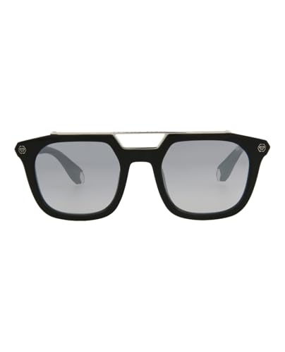Philipp Plein Herren SPP001M Sonnenbrille, SHINY BLACK, 51