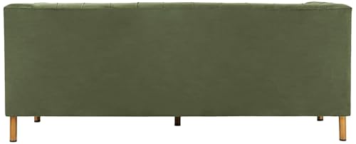 Image of Chesterfield Traditional 3 Seater Luxury Sofa Loving Sofa Button Tufted for Living Room, Guest Room, Bedroom, and Your Loving Space (Olive Green)