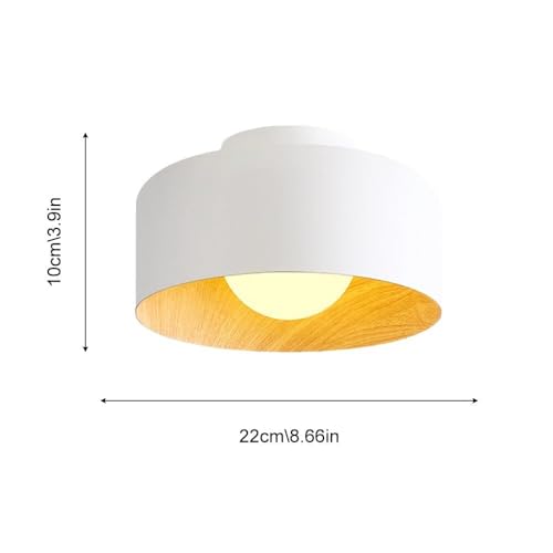 Lámpara de techo con veta de madera pequeña para iluminar techos bajos con estilo 5