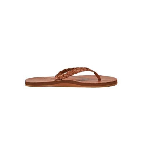 Hari Mari- Meadows Braided- Women's Classic Full Grain Leather Flip Flops with Braided Straps- No Break Ins, Firm Arch Support, and Beveled Edge to Reduce Tripping3