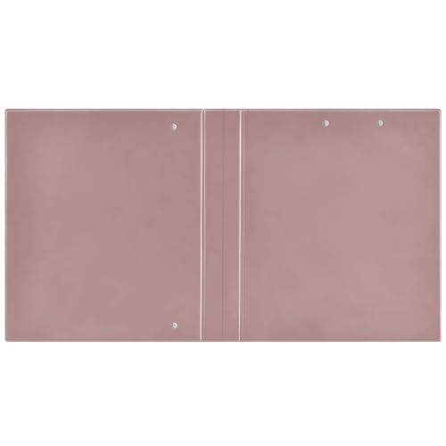 Grand classeur à 3 anneaux marron rosé chic avec porte-bloc rigide EX2 - 2